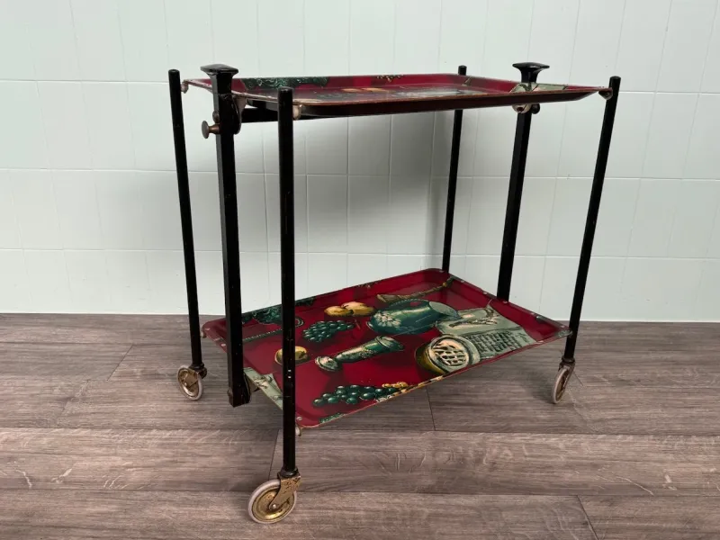 Pamono Vintage Folding Bar Cart, 1960s