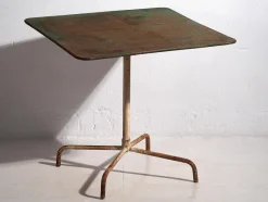 Pamono Vintage Folding Garden Table with Green Patina, 1920> Garden Tables