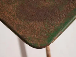 Pamono Vintage Folding Garden Table with Green Patina, 1920><noscript><img width=