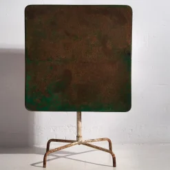Pamono Vintage Folding Garden Table with Green Patina, 1920><noscript><img width=