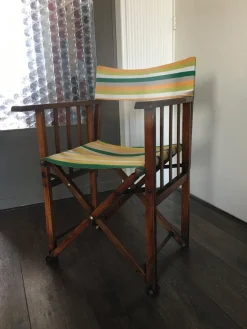 Pamono Vintage Folding Safari Chair, 1940s> Garden Seating