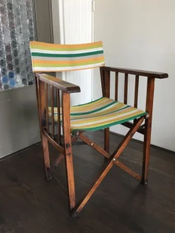 Pamono Vintage Folding Safari Chair, 1940s> Garden Seating