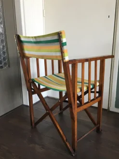 Pamono Vintage Folding Safari Chair, 1940s><noscript><img width=