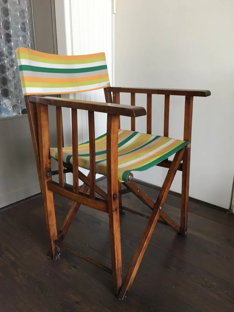Pamono Vintage Folding Safari Chair, 1940s> Garden Seating