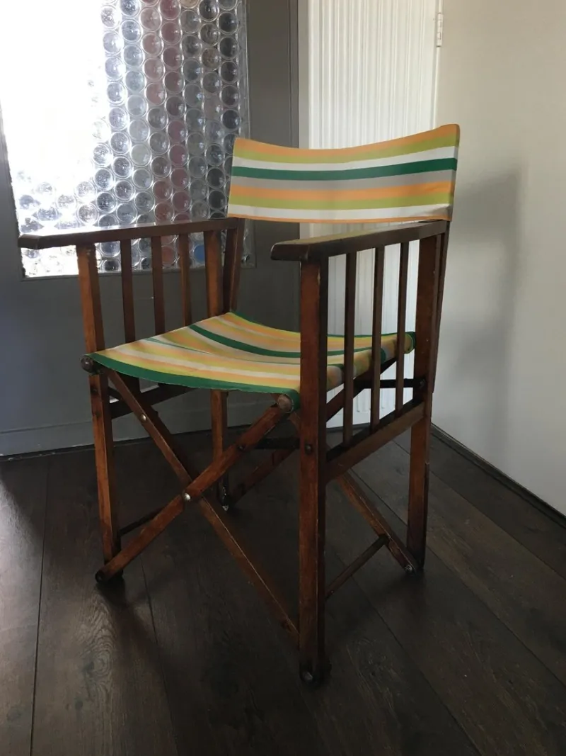 Pamono Vintage Folding Safari Chair, 1940s> Garden Seating