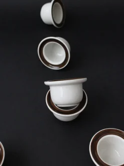 Discount Pamono Vintage Forma Glazed Egg Cups by Olle Alberius for Rörstrand, 1960, Set of 6