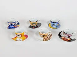 Pamono Vintage Free Time Espresso Set by Karim Rashid, 1980s, Set of 12> Coffee & Tea Service