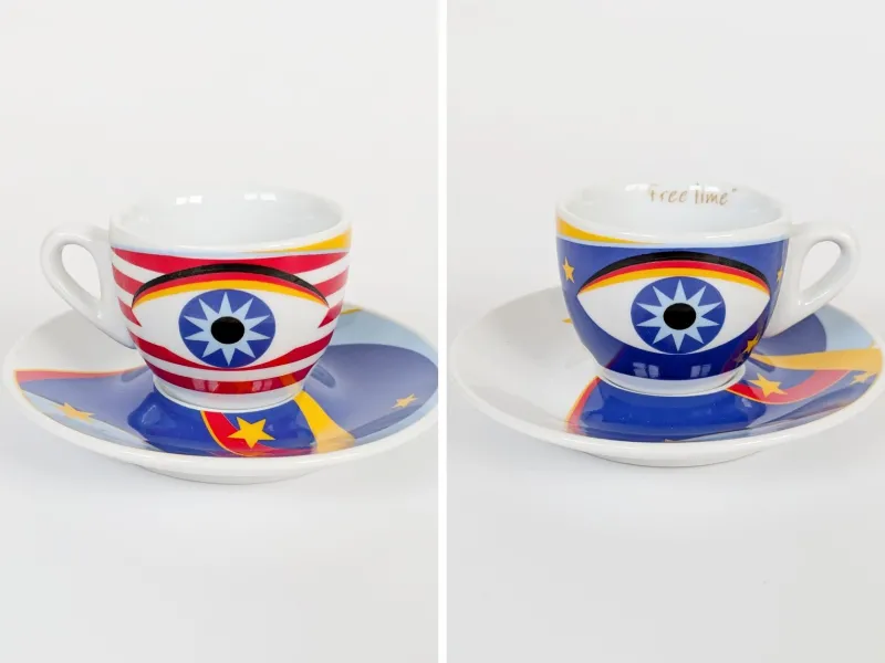 Pamono Vintage Free Time Espresso Set by Karim Rashid, 1980s, Set of 12> Coffee & Tea Service