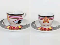 Pamono Vintage Free Time Espresso Set by Karim Rashid, 1980s, Set of 12><noscript><img width=