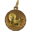 Sale Pamono Vintage French 18 Karat Yellow Gold Leo Zodiac Charm Pendant, 1960s