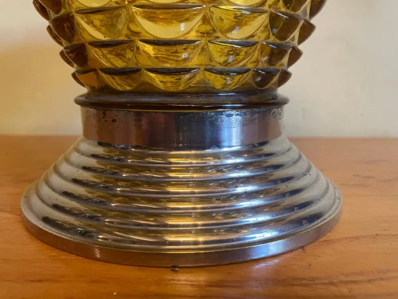 Pamono Vintage French Art Deco Glass Bowl, 1930s> Bowls
