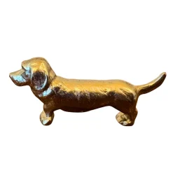 Pamono Vintage French Art Deco Silvered Metal Dachshund Knife Rests, 1930, Set of 10><noscript><img width=