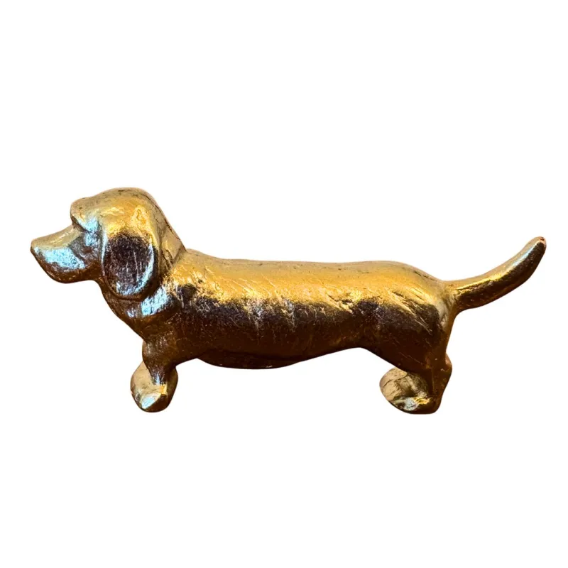 Pamono Vintage French Art Deco Silvered Metal Dachshund Knife Rests, 1930, Set of 10> Cutlery & Serving Utensils