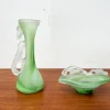 Sale Pamono Vintage French Art Glass Carafe and Bowl, 1970s, Set of 2