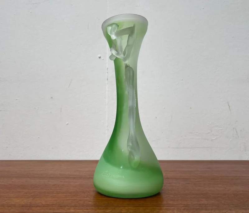 Sale Pamono Vintage French Art Glass Carafe and Bowl, 1970s, Set of 2