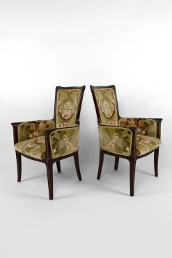 Pamono Vintage French Art Nouveau Salon Set by Eugéne Gaillard, 1900, Set of 3><noscript><img width=