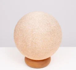 Pamono Vintage French Ball Lamp on Pine Base, 1970> Table Lamps
