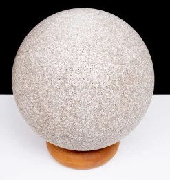 Pamono Vintage French Ball Lamp on Pine Base, 1970><noscript><img width=