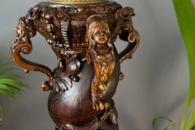 Hot Pamono Vintage French Baroque Solomonic Column in Oakwood