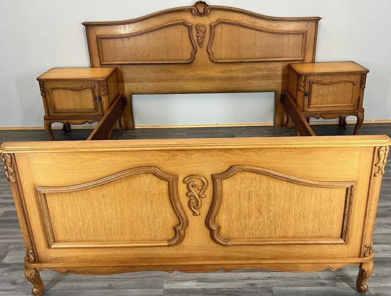 Online Pamono Vintage French Bed Frame with Nightstands