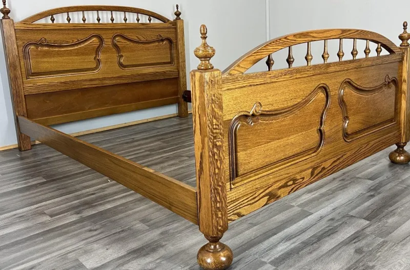 Discount Pamono Vintage French Bed Frame in Oak