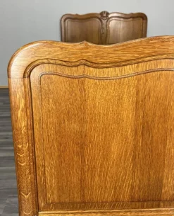 Pamono Vintage French Bed Frame in Oak