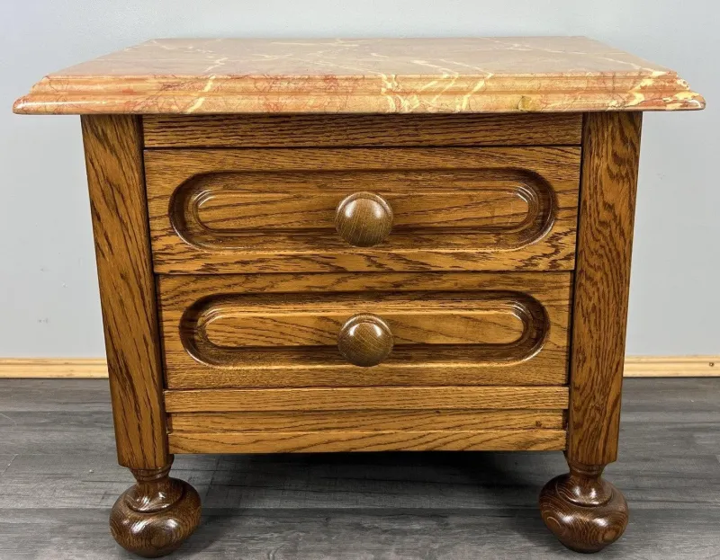 Best Pamono Vintage French Bedside Table with Marble To
