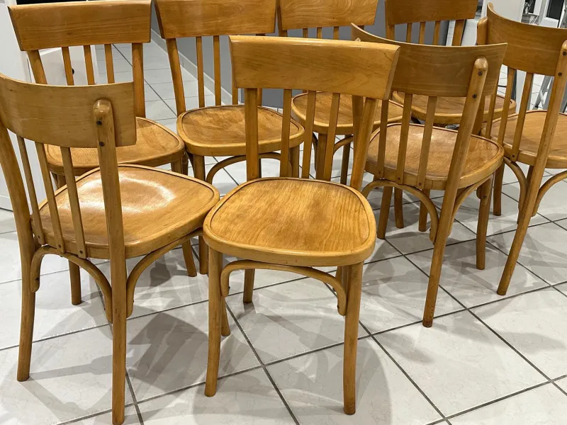 Pamono Vintage French Bistro Chairs, 1960s, Set of 8> Side Chairs & Dining Chairs