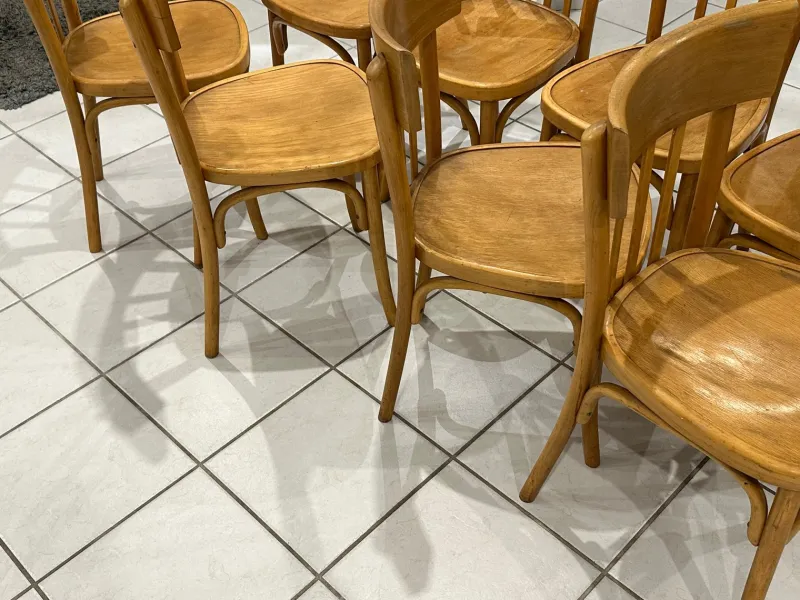 Pamono Vintage French Bistro Chairs, 1960s, Set of 8> Side Chairs & Dining Chairs