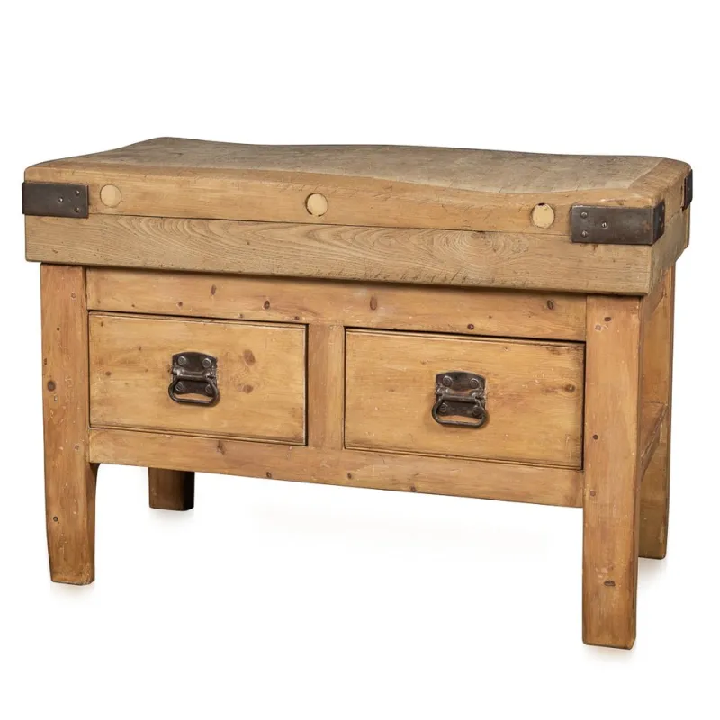 Sale Pamono Vintage French Butchers Block Table, 1920