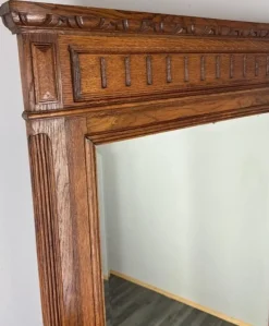 Pamono Vintage French Carved Oak Wall Mirror> Mirrors
