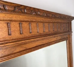 Pamono Vintage French Carved Oak Wall Mirror><noscript><img width=