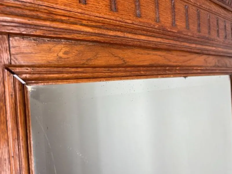 Pamono Vintage French Carved Oak Wall Mirror> Mirrors