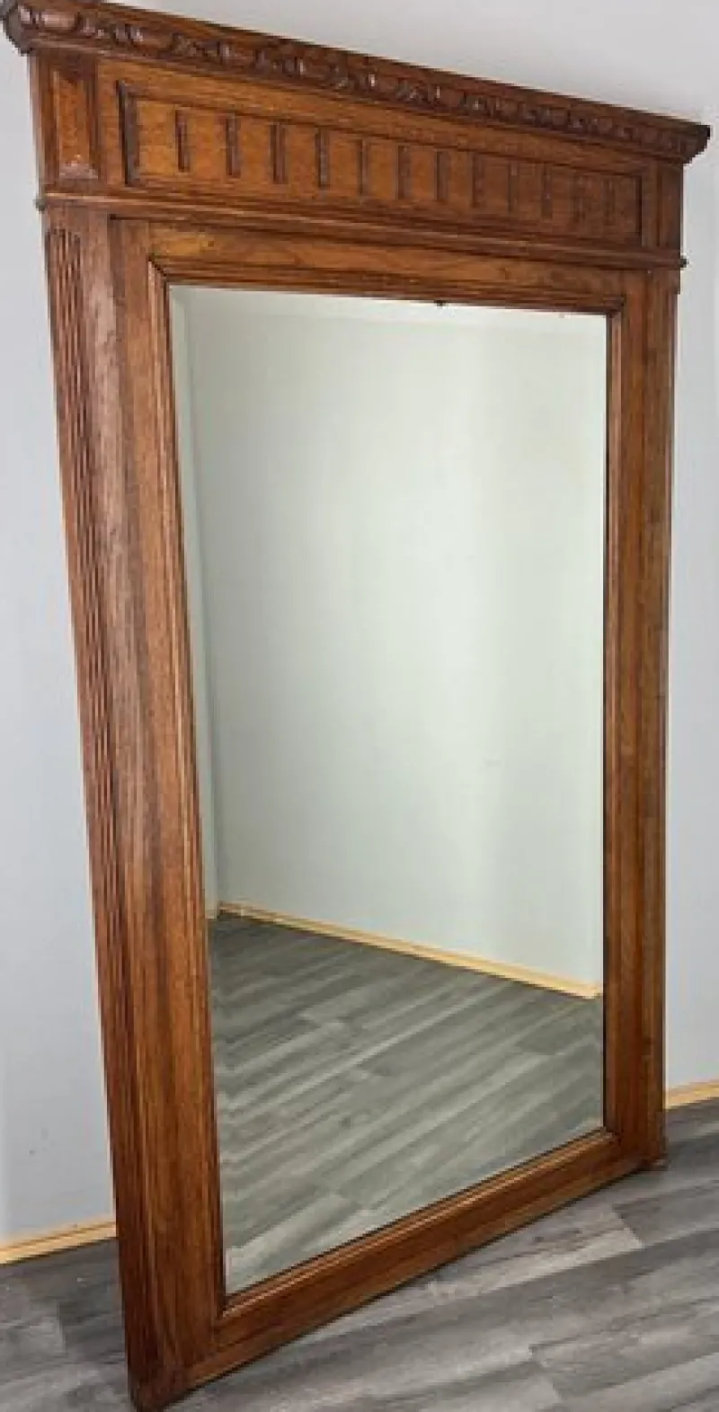 Pamono Vintage French Carved Oak Wall Mirror> Mirrors