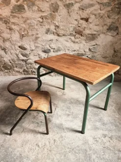 Sale Pamono Vintage French Children's Desk and Chair Set, 1950s, Set of 2