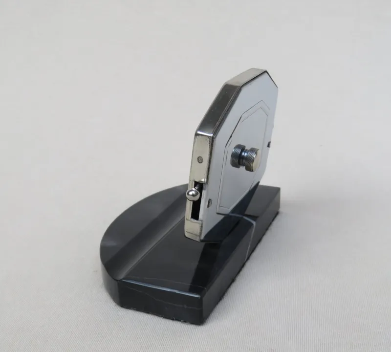 Outlet Pamono Vintage French Chrome & Marble Perpetual Calendar with Pen Tray from Mistral