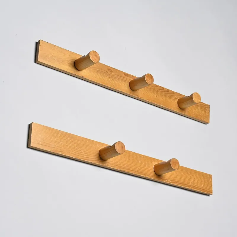 Pamono Vintage French Coat Racks by Charlotte Perriand, 1970s, Set of 2> Racks, Hooks & Valets