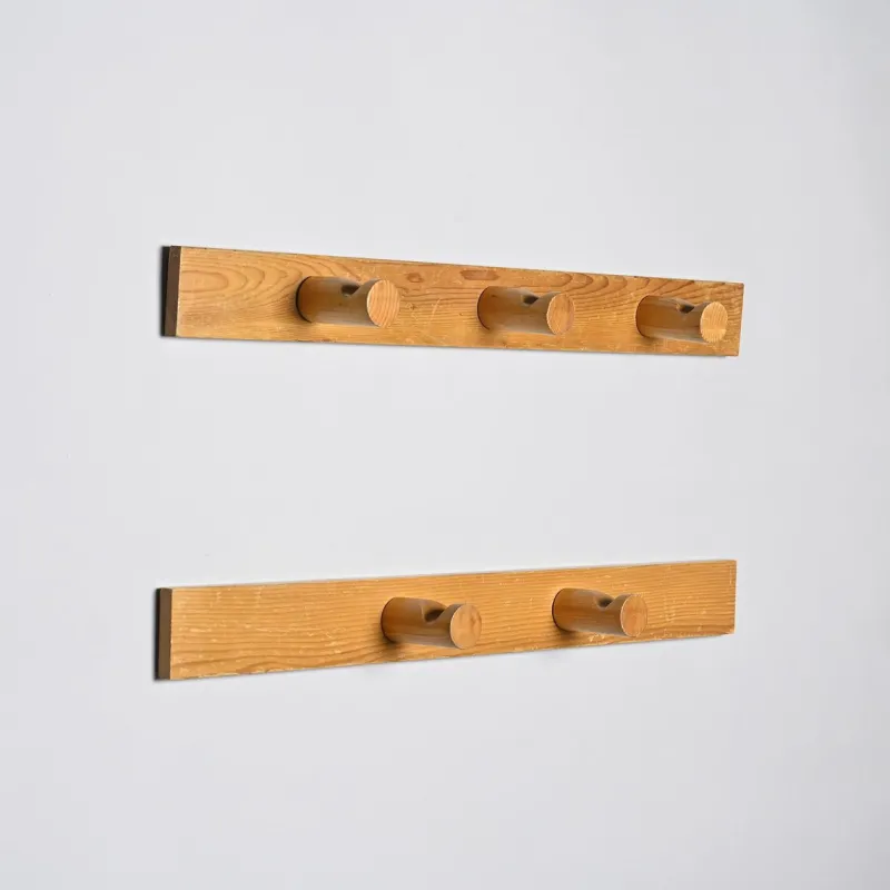 Pamono Vintage French Coat Racks by Charlotte Perriand, 1970s, Set of 2> Racks, Hooks & Valets