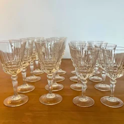 Pamono Vintage French Crystal Glasses From Cristal d'Arques Villeneuve Pattern- Set of 16> Glassware