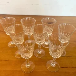 Pamono Vintage French Crystal Glasses From Cristal d'Arques Villeneuve Pattern- Set of 16><noscript><img width=