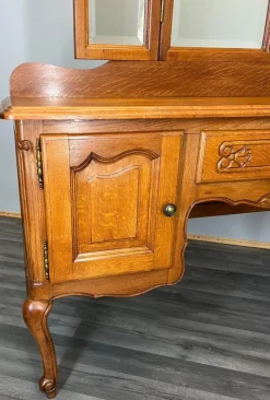 Online Pamono Vintage French Dressing Table with Mirror in Oak