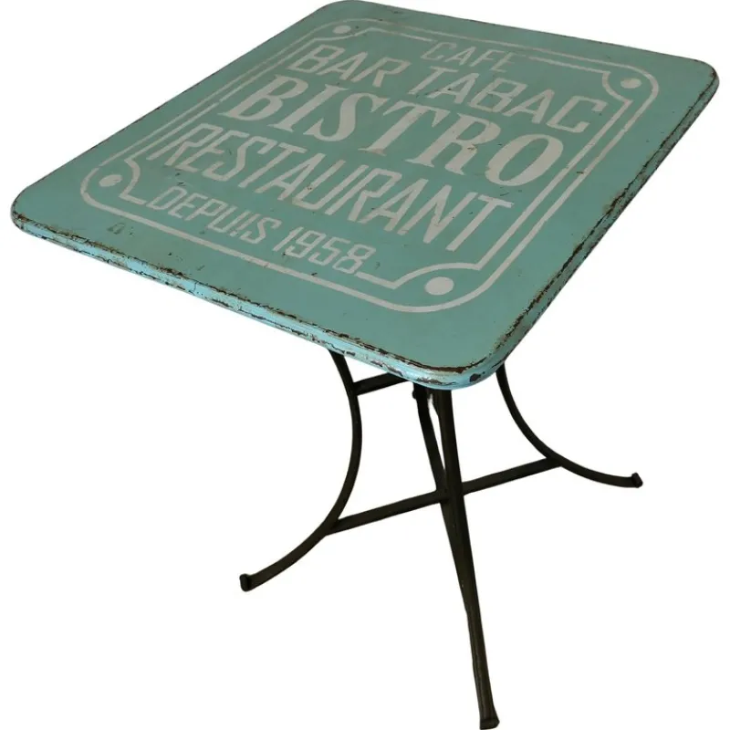 Pamono Vintage French Enamel Bistro Table, 1950s> Garden Tables