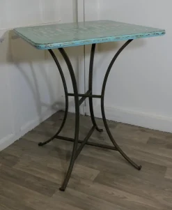 Pamono Vintage French Enamel Bistro Table, 1950s> Garden Tables