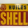 Hot Pamono Vintage French Enamel Sign Shell Huiles, 1931