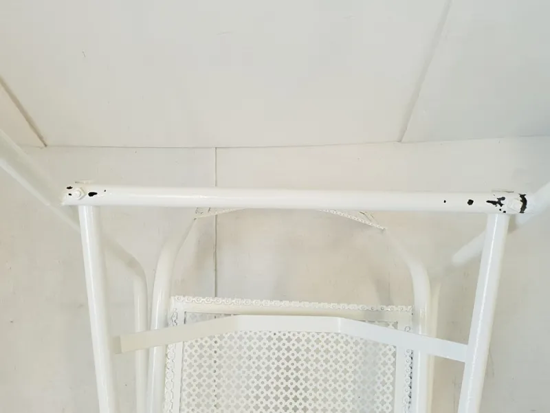 Pamono Vintage French Garden Chairs in Perforated Steel in the style of Mathieu Matégot, 1950s, Set of 4> Garden Seating