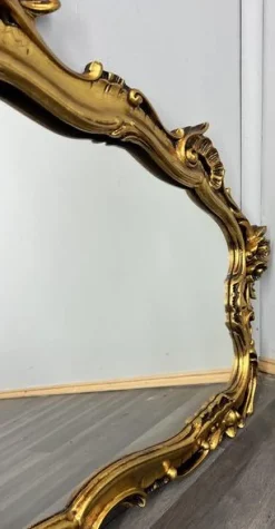 Pamono Vintage French Gilt Console Table and Mirror, Set of 2><noscript><img width=