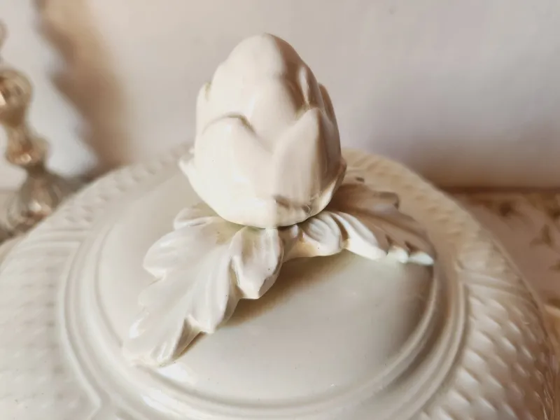 Pamono Vintage French Ironstone Pont Aux Choux Series Soup Tureen with Artichoke Lid from Gien, 1960s> Serving Dishes