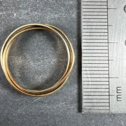 Sale Pamono Vintage French 18K White Rose Yellow Gold Trinity Wedding Ring