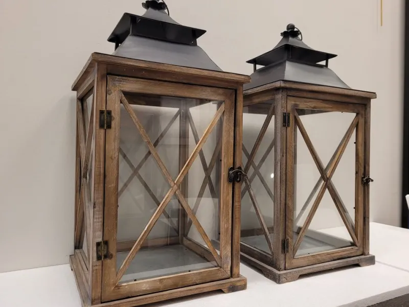 Pamono Vintage French Lanterns in Forja, Set of 2> Garden Lighting