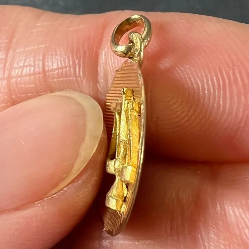 Pamono Vintage French Libra Star Sign Zodiac 18k Yellow Gold Charm Medal Pendant, 1960s> Necklaces